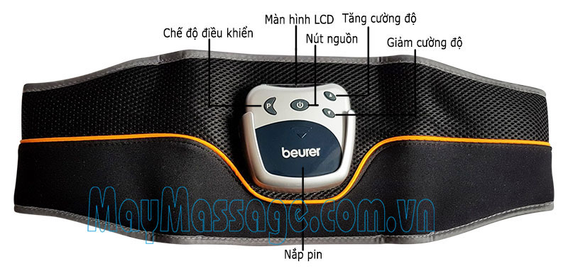 Đai massage xung điện giảm mỡ bụng Beurer EM35