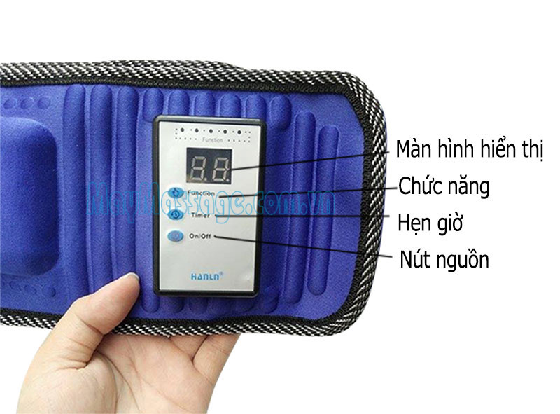 Đai massage bụng X5 điện tử Hanln HL-808 có đèn hồng ngoại