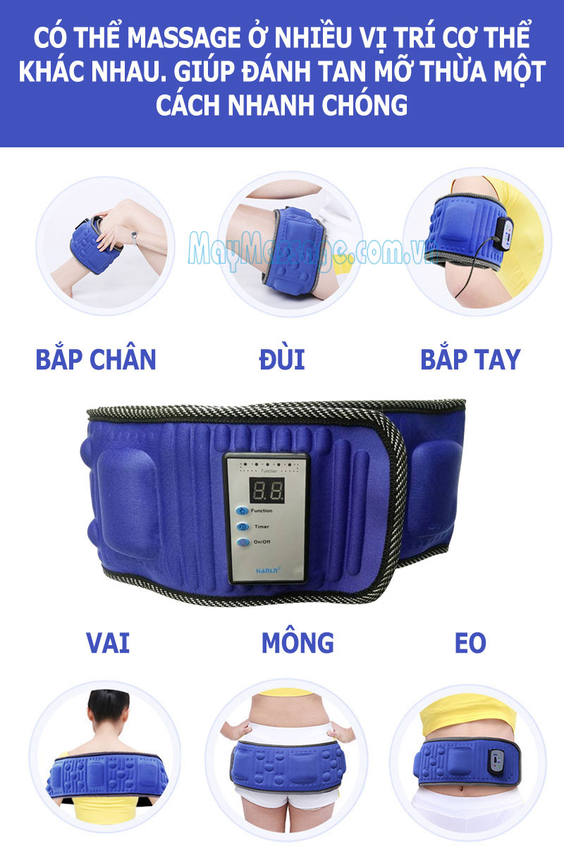Đai massage bụng X5 điện tử Hanln HL-808 có đèn hồng ngoại