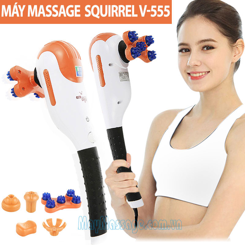 Máy massage cầm tay Hàn Quốc Squirrel V-555