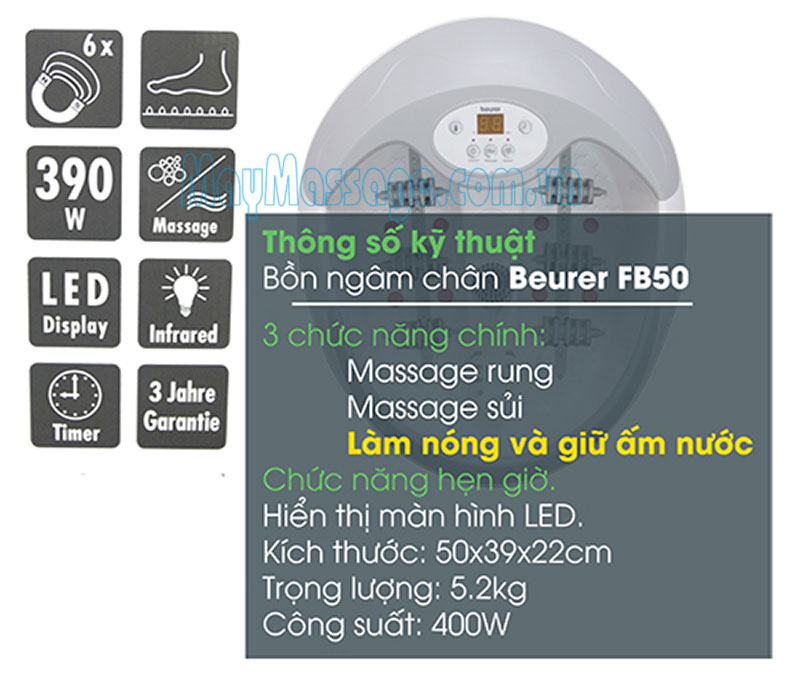 Bồn ngâm chân massage Beurer FB50