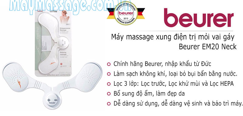 Máy massage xung điện trị mỏi vai gáy Beurer EM20 Neck