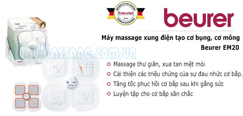 Máy massage xung điện tạo cơ bụng Buerer EM20