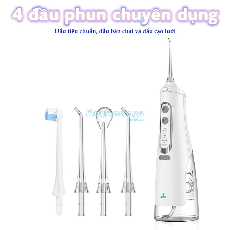 Nikio NK-M209 sử dụng 4 đầu phun chuyên dụng giúp người dùng thay đổi linh hoạt