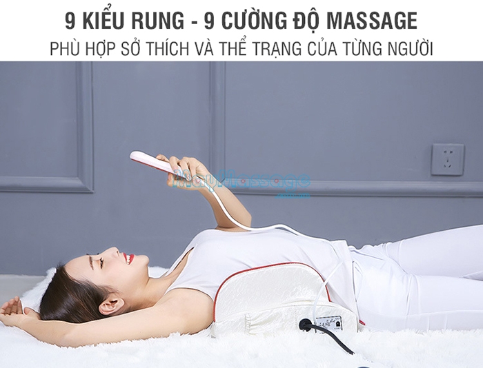 Đệm massage lưng rung nóng thảo dược YJ-M4