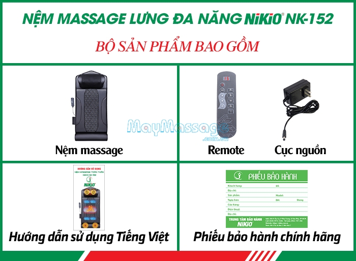 Nệm massage to&agrave;n th&acirc;n Nikio NK-152