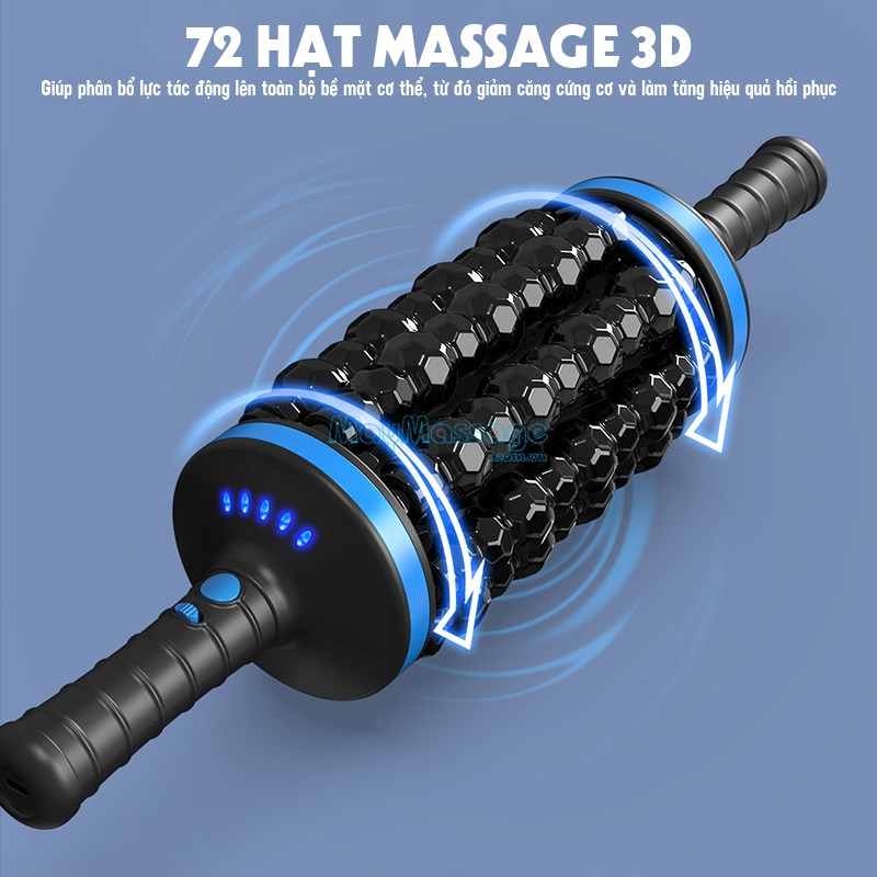 Con lăn massage cầm tay Puli PL-669DC c&oacute; 72 hạt massage 3D gi&uacute;p ph&acirc;n bổ lực t&aacute;c động l&ecirc;n to&agrave;n bộ cơ thể