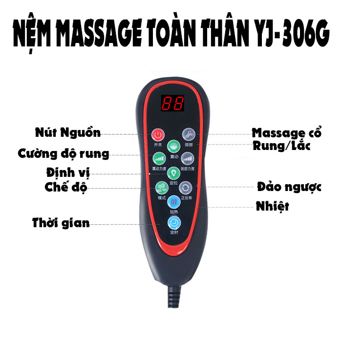 Nệm massage toàn thân cao cấp có túi khí YJ-306G