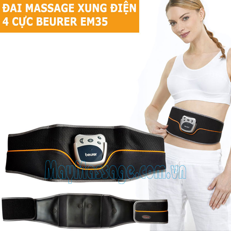 Đai massage xung điện 4 cực giảm mỡ bụng Beurer EM35