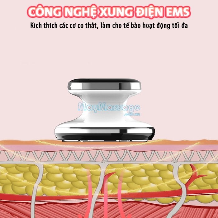 Máy massage giảm mỡ bụng và làm săn chắc toàn thân sử dụng công nghệ xung điện EMS Nikio NK-160