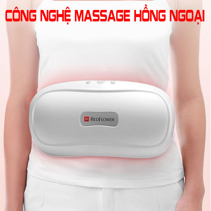 Đai massage bụng xoa bóp giảm mỡ RED FLOWER RF-013S 