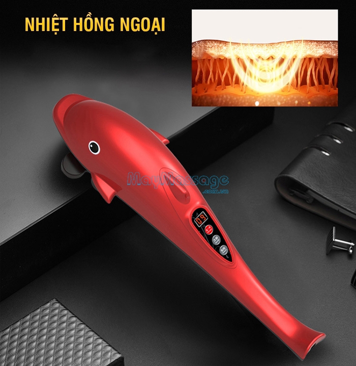 Máy massage cầm tay tích hợp hồng ngoại Nikio NK-178