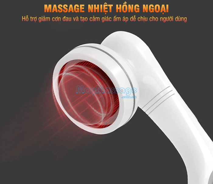 Máy massage cầm tay pin sạc hồng ngoại 8 đầu Puli PL-667DC3