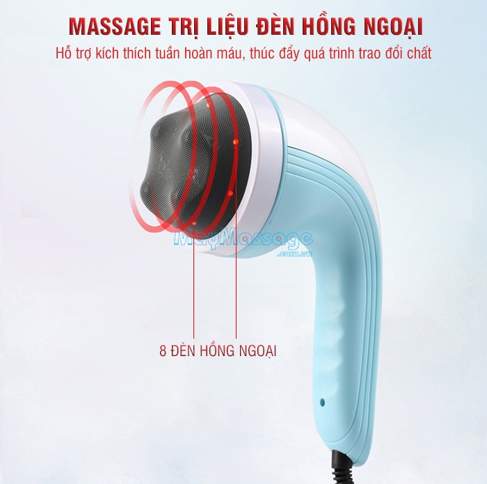 Máy massage cầm tay nhiệt hồng ngoại Puli PL-607AC3