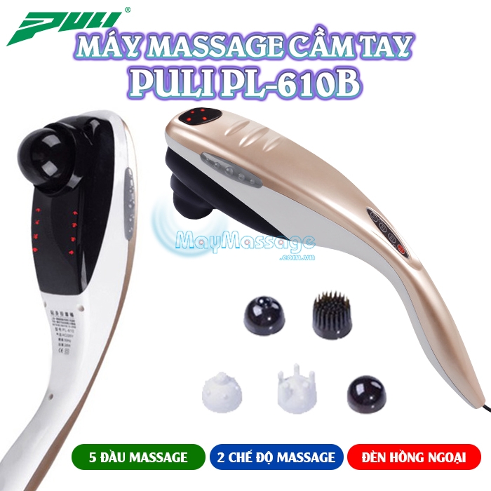 M&aacute;y massage cầm tay c&aacute;n tay d&agrave;i Puli PL-610B