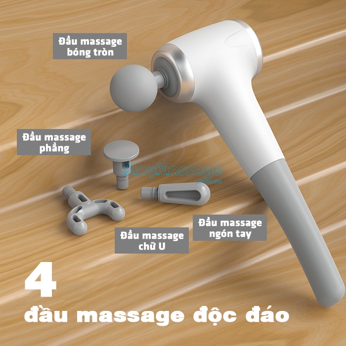 Máy massage cầm tay với 4 đầu masage thay thế Puli PL-629