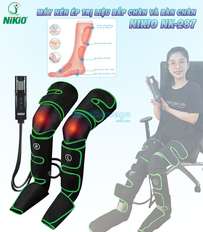 Máy massage chân chất liệu bền bỉ thoáng khí Nikio NK-287