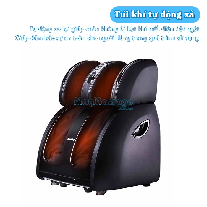 Máy massage bàn chân, bắp chân và đùi túi khí tự xả Nikio NK-289