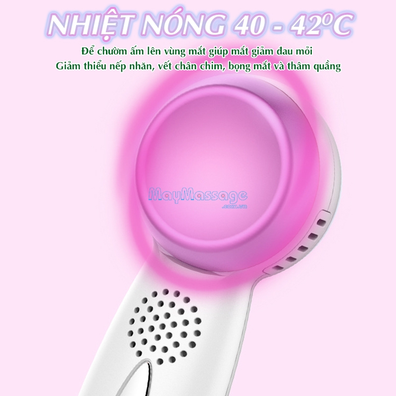 Búa nóng lạnh 2 đầu massage mặt và điện di tinh chất Nikio NK-127 sử dụng nhiệt nóng chườm ấm làm giảm nhức mỏi vùng mắt