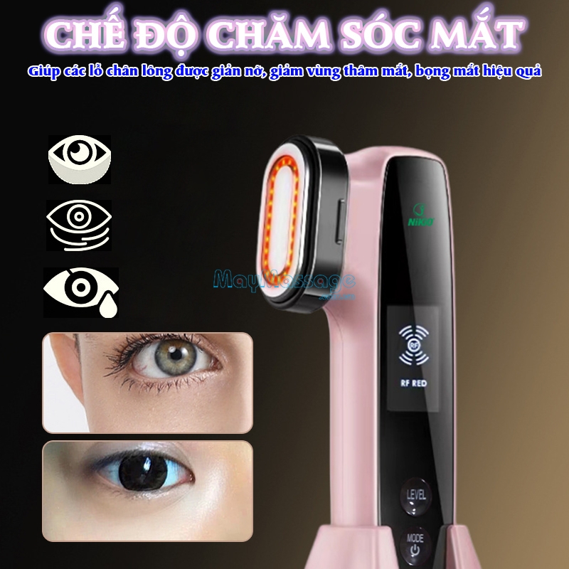 Máy massage mặt chế độ chăm sóc mắt Nikio NK-128