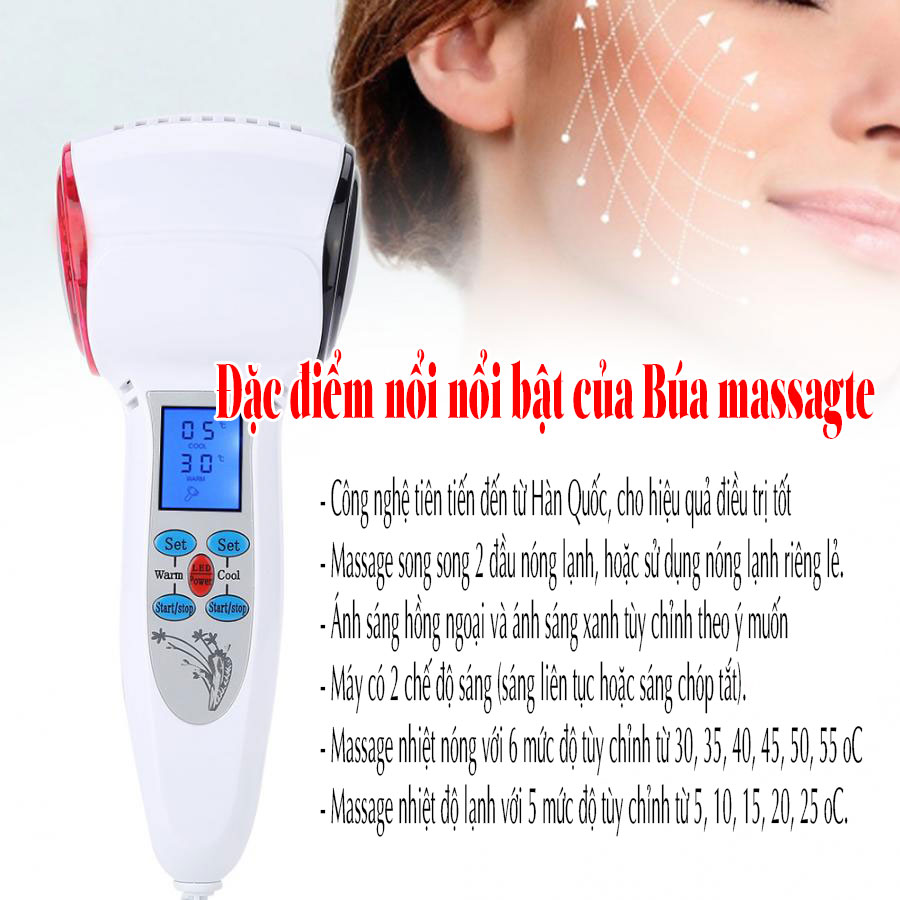 Búa massage mặt trẻ hóa da bằng ánh sáng sinh học