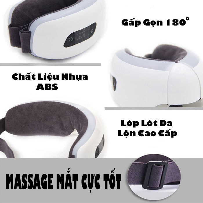 Máy massage mắt có nhạc thư giãm T8