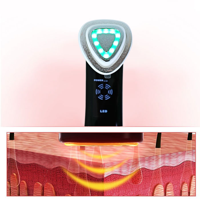 Máy massage mặt điện di RF đa năng kết hợp ánh sáng sinh học