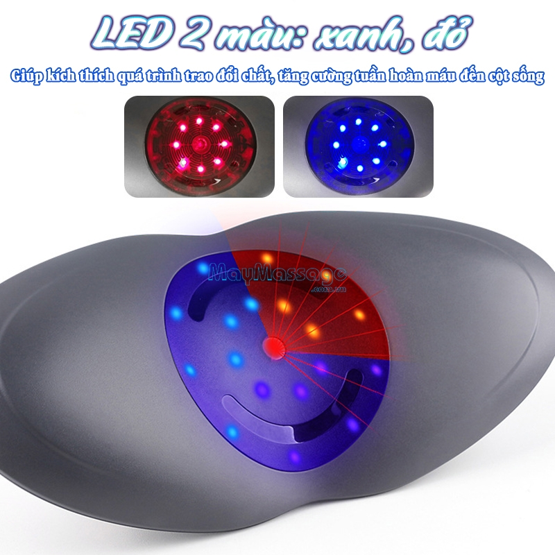 Máy massage thắt lưng Nikio ST-1201 tích hợp đèn LED xanh và đỏ