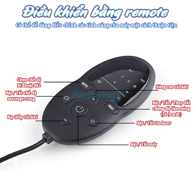 Remote được thiết kế chi tiết dễ sử dụng