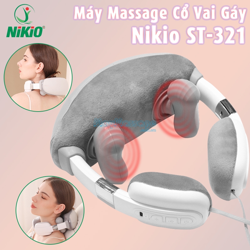 Máy massage cổ vai gáy pin sạc ST-321 giúp thư giãn sâu