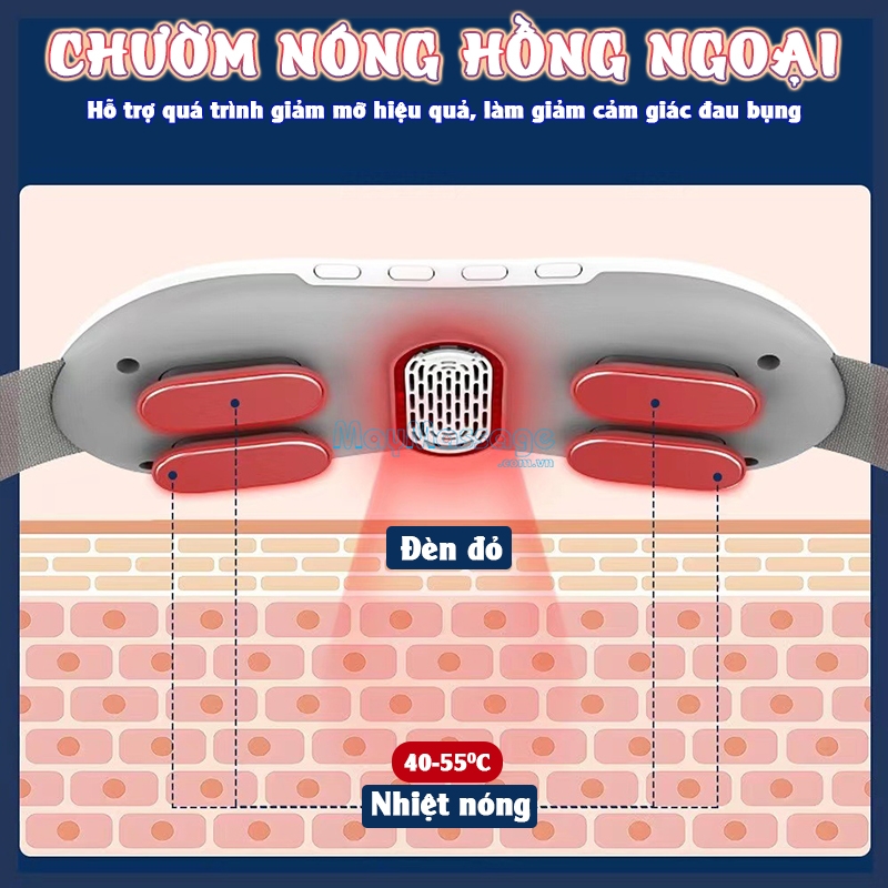 Chườm nóng hồng ngoại làm giảm cảm giác đau bụng nhanh chóng