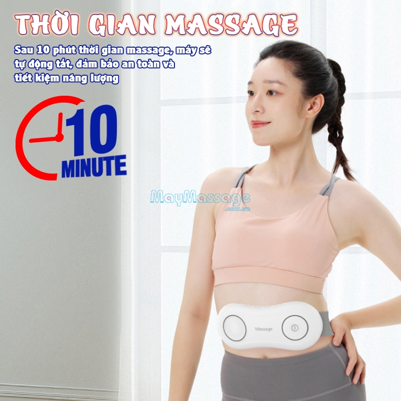 Máy massage bụng pin sạc ST-903 sẽ tự động tắt sau 10 phút