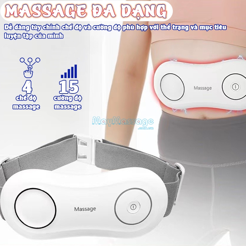 Đa dạng chế độ massage giúp phát huy tối ưu các chức năng của máy massage bụng pin sạc ST-903