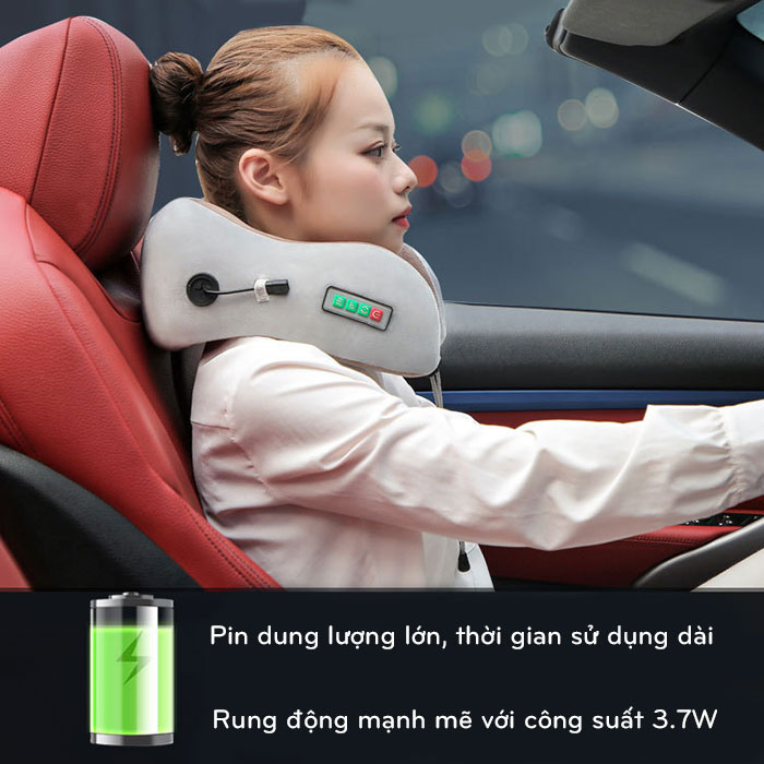 Gối ngủ massage điều trị đau mỏi cổ Nhật Bản