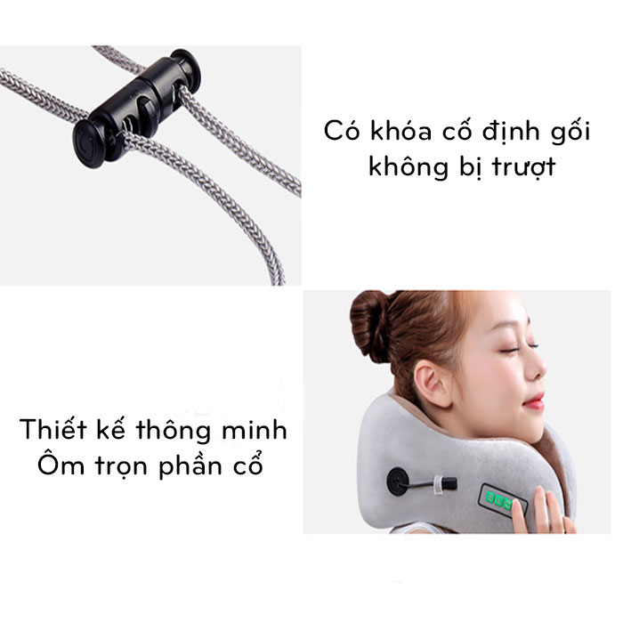 Gối ngủ massage điều trị đau mỏi cổ