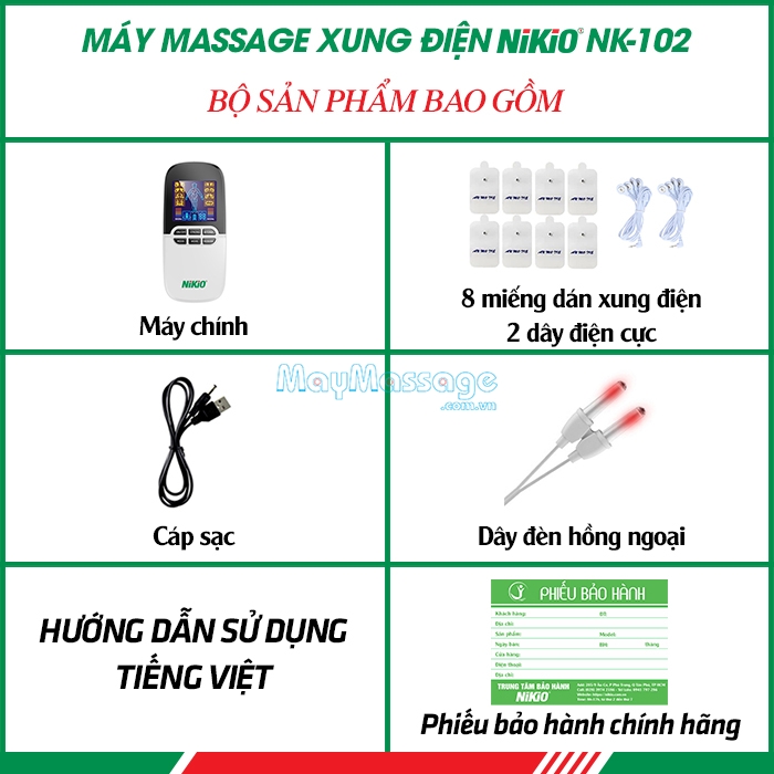 Máy massage xung điện Nikio NK-102