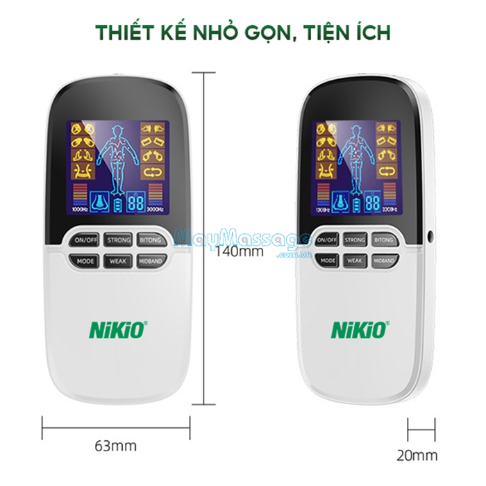 Máy massage xung điện nhỏ gọn Nikio NK-102