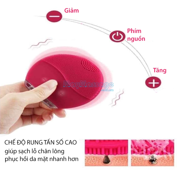 Máy massage rửa mặt mini pin sạc Hàn Quốc JMY04