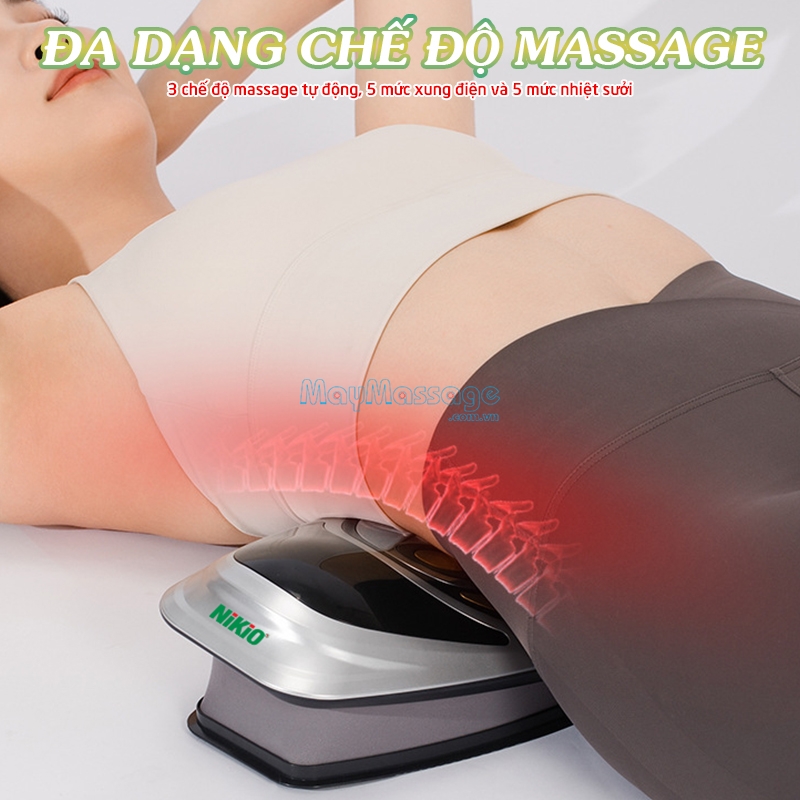 Máy massage lưng cột sống 5in1 Nikio NK-159