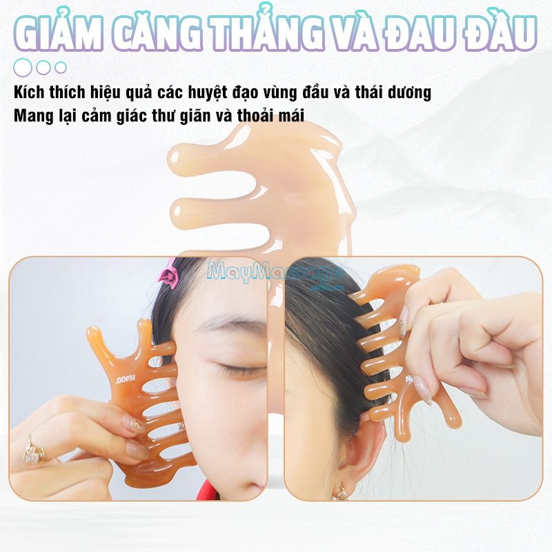 Lược massage đầu, chải cơ giúp giảm căng thẳng hiệu quả