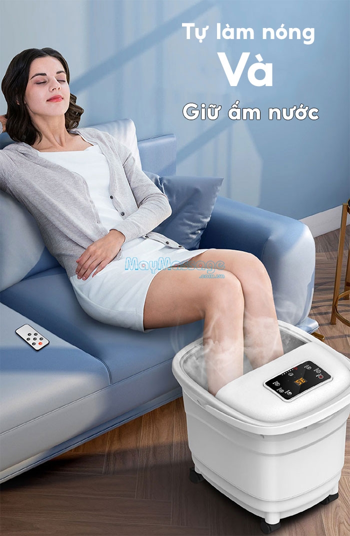 Bồn ngâm chân massage nhiệt nóng hiện đại Ming Zhen MZ-999M sủi bọt khí hiện đại