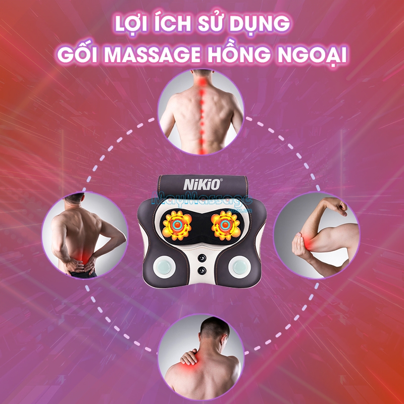 Lợi ích sử dụng gối massage hồng ngoại