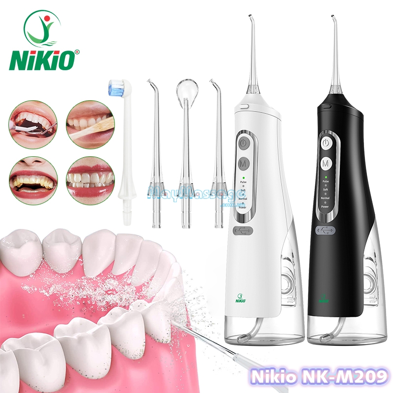 Máy tăm nước Nikio NK-M209 được thiết nhỏ gọn với 4 đầu thay tiện lợi