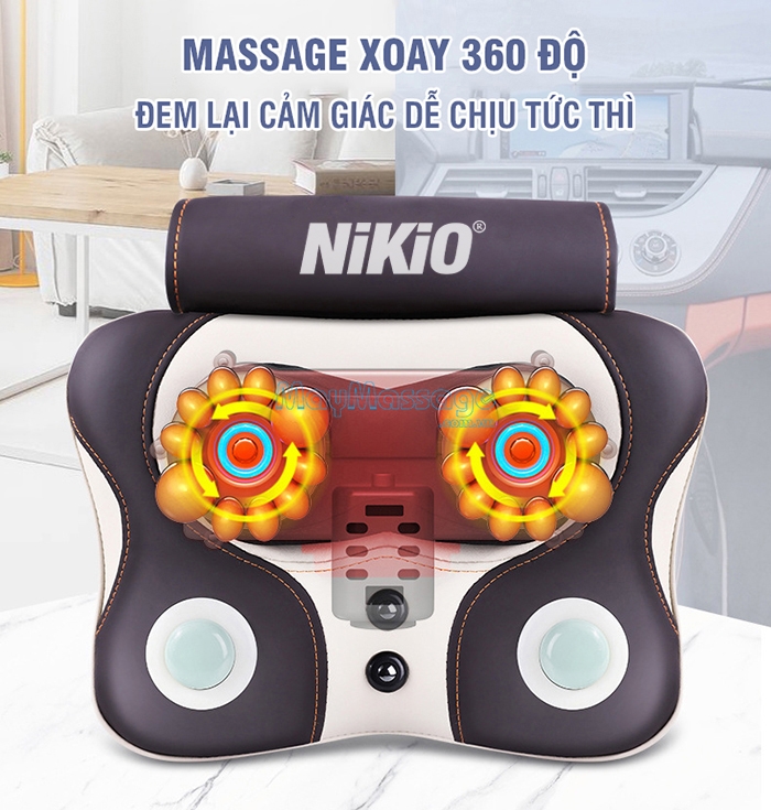 Máy massage đấm lưng kết hợp hồng ngoại Niko NK-136AC