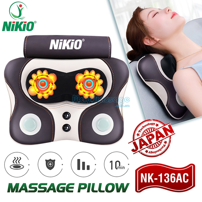 M&aacute;y massage đấm lưng kết hợp hồng ngoại đa năng Niko NK-136AC