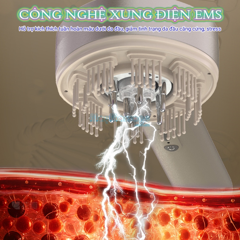 Lược massage đầu cầm tay Nikio NK-112 