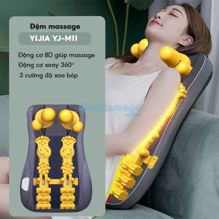 Đệm massage lưng cổ vai gáy YIJIA YJ-M11