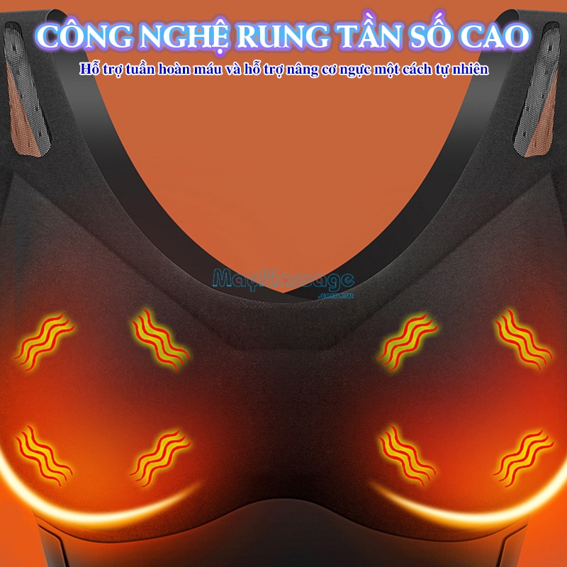 Máy massage ngực Mingzhen MZ-AM001-2 sử dụng công nghệ rung tần số cao hỗ trợ nâng ngực một cách tự nhiên