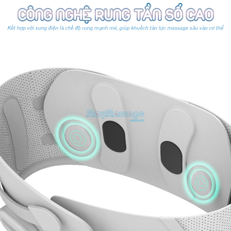 Máy massage định hình cơ thể dạng đai Booster Boluojun ST-1208 sử dụng công nghệ rung tần số cao giúp khuếch tán lực massage sâu vào cơ thể
