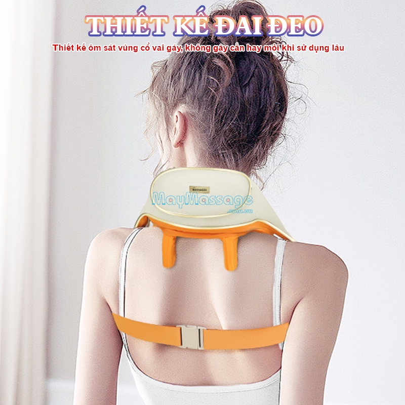 Máy massage cổ vai gáy Booster Boluojun ST-351 có thiết kế đai đeo ôm sát vùng cổ vai gáy